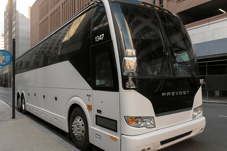 a Waterbury Coach Bus Service coach bus