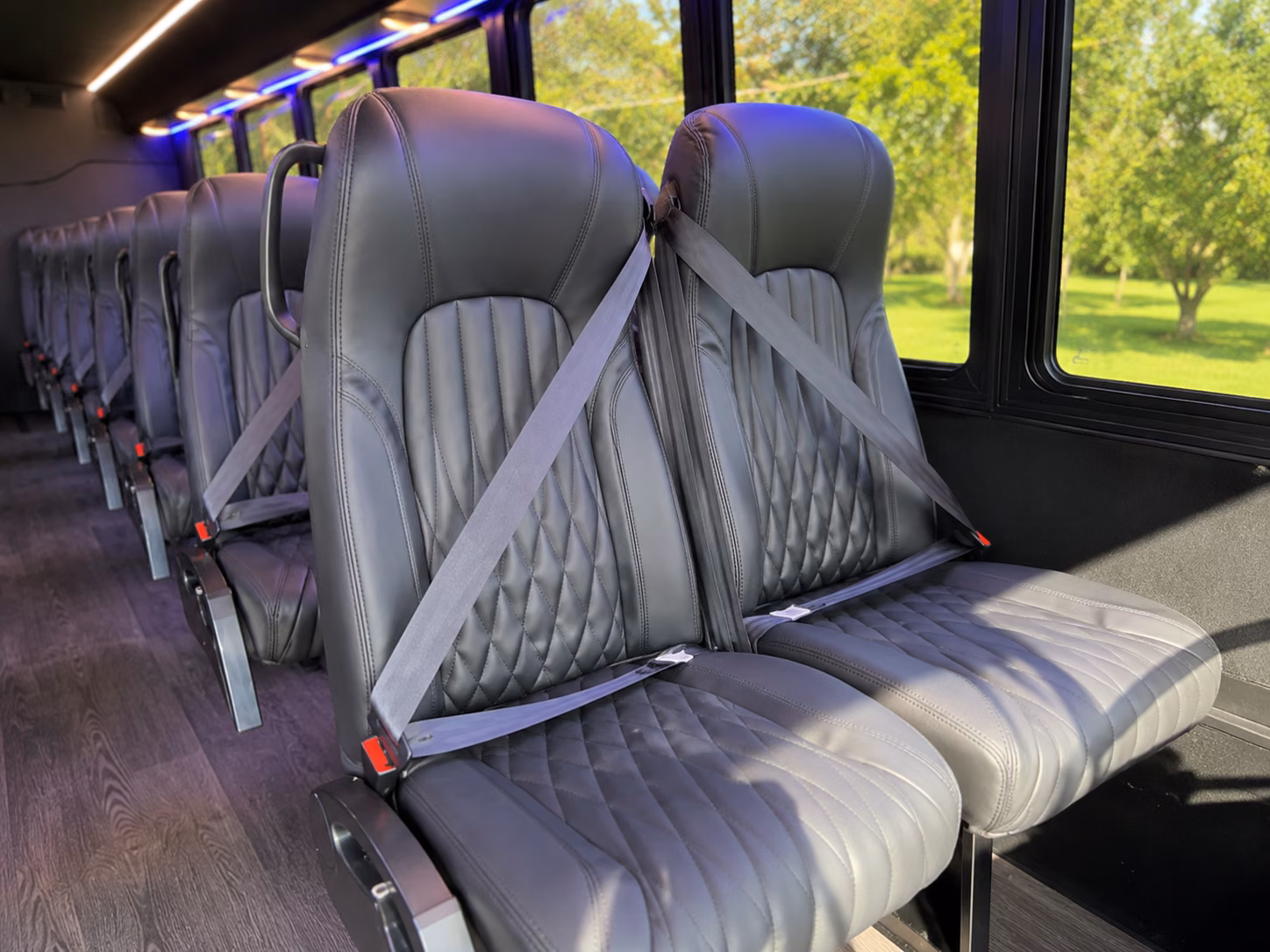waterbury 20 passenger minibus inside