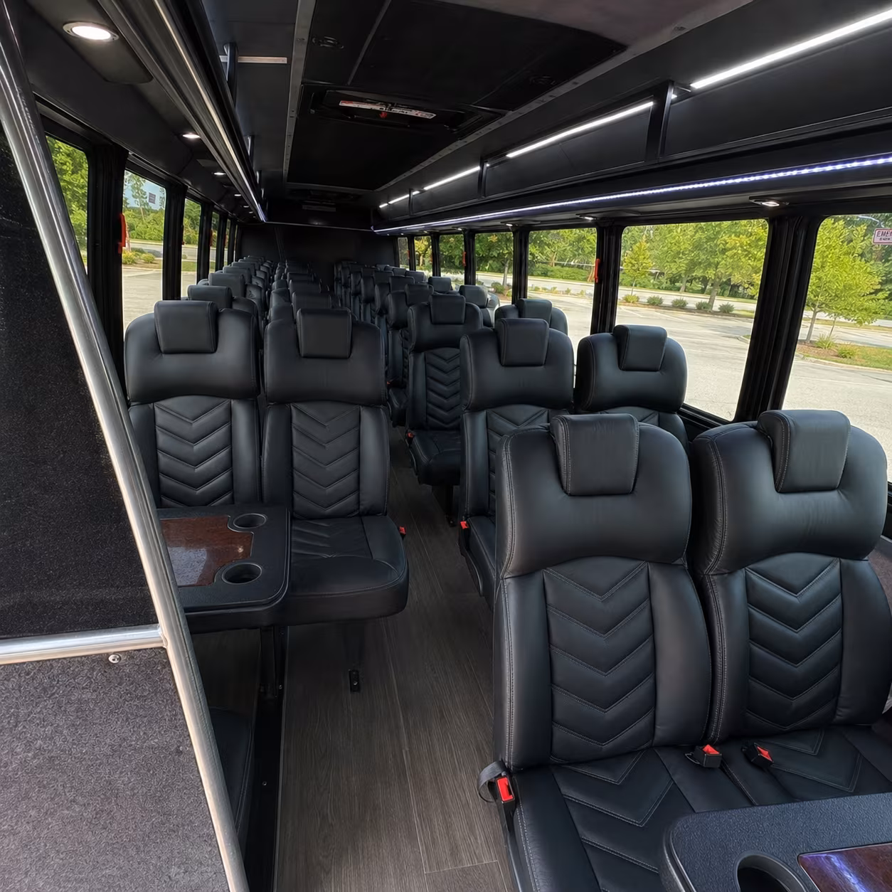 waterbury 25 passenger minibus inside