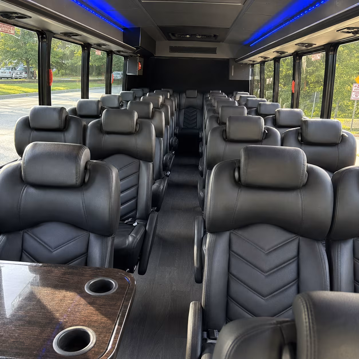 waterbury 35 passenger minibus interior