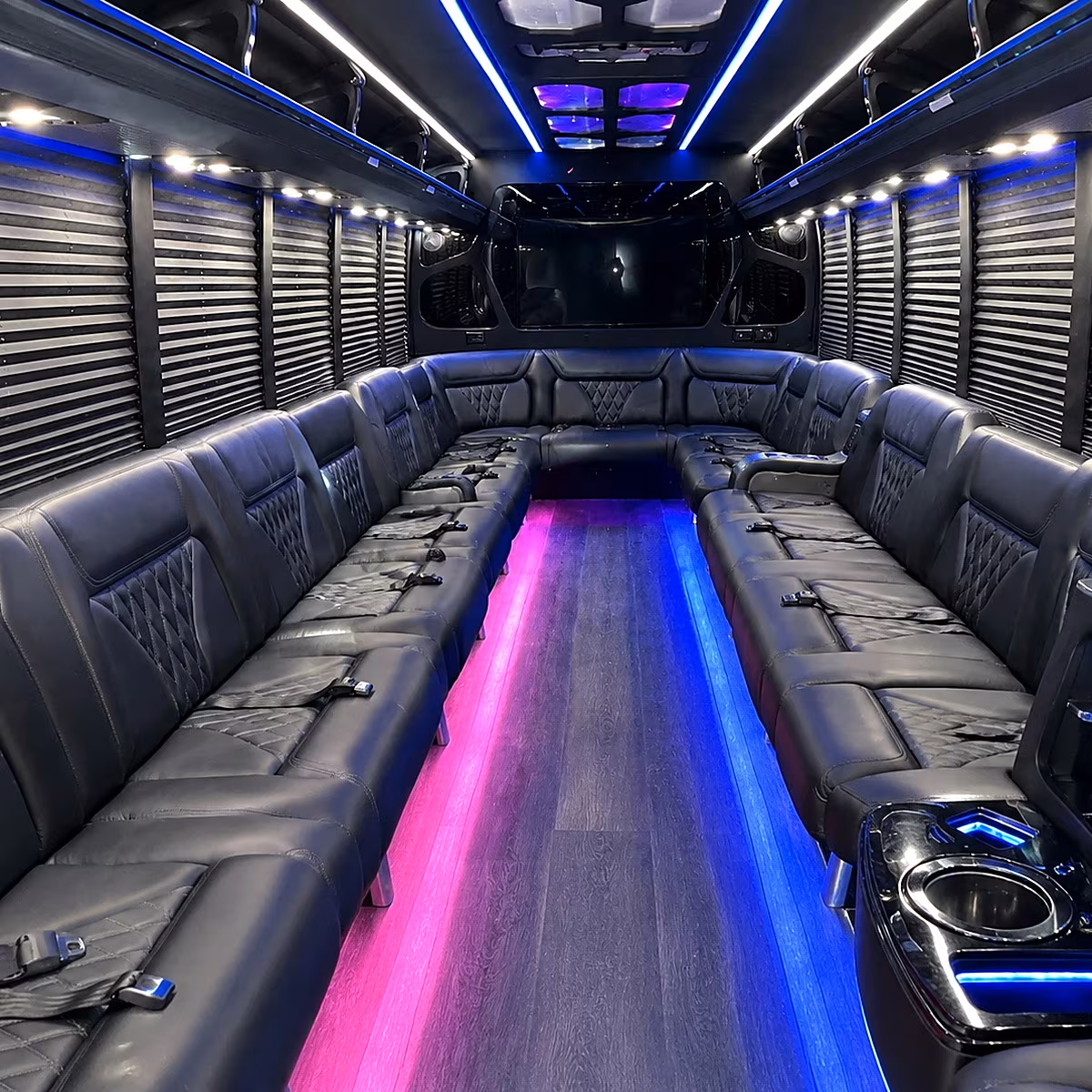 waterbury party bus interior